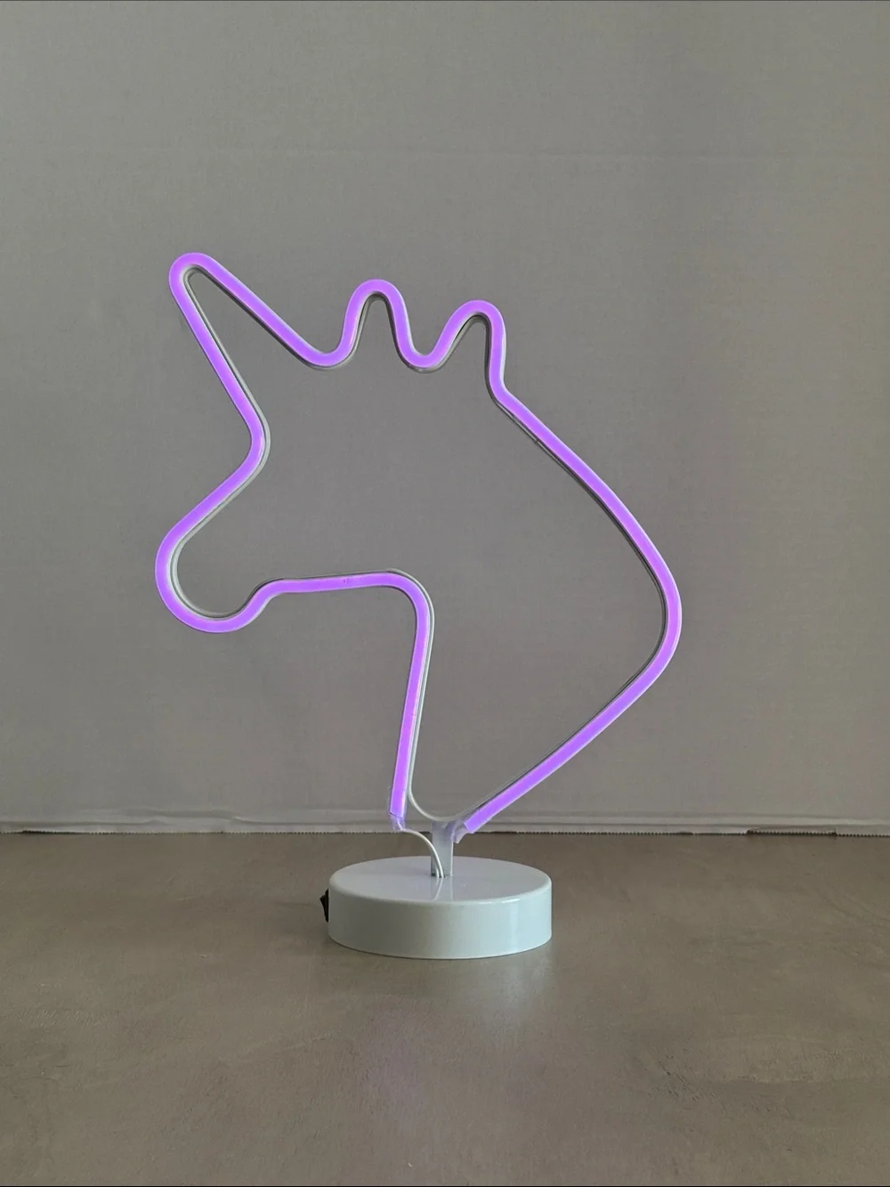 Purple Unicorn LED Neon Table Lamp